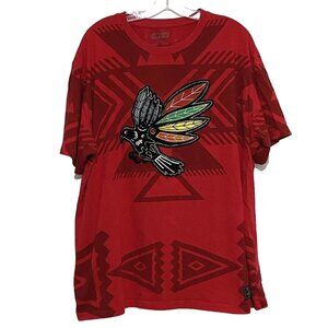 Streetwear Urban Hip Hop Staple Bird Applique T-Shirt Mens 2XL Red New York City